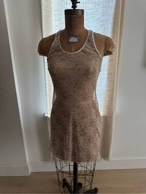 Vintage Ralph Lauren Sheer Négligé in Beige and Blush